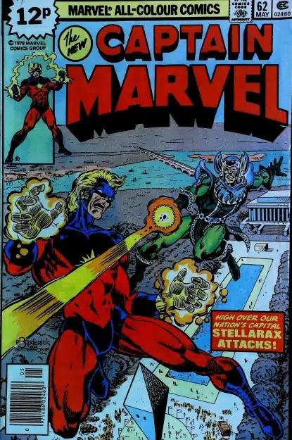 Couverture de CAPTAIN MARVEL (1968) #62 - par Pat Broderick - lecubeacomics.com