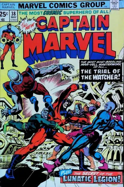 Couverture de CAPTAIN MARVEL (1968) #38 - par Al Milgrom - lecubeacomics.com