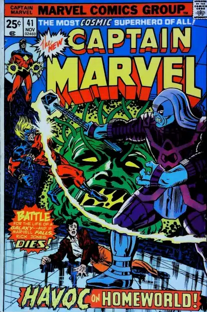 Couverture de CAPTAIN MARVEL (1968) #41 - par Al Milgrom - lecubeacomics.com