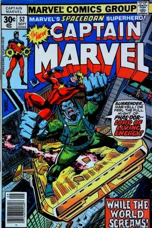 Couverture de CAPTAIN MARVEL (1968) #52 - par Al Milgrom - lecubeacomics.com