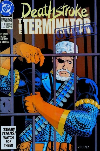 Couverture de DEATHSTROKE THE TERMINATOR (1991) #12 - par Mike Zeck - lecubeacomics.com