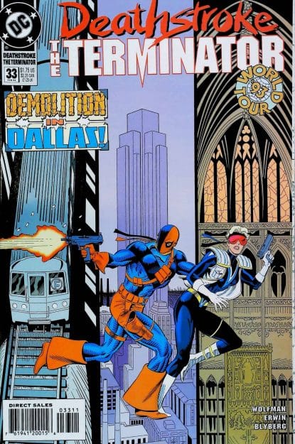 Couverture de DEATHSTROKE THE TERMINATOR (1991) #33 - par Steve Erwin - lecubeacomics.com
