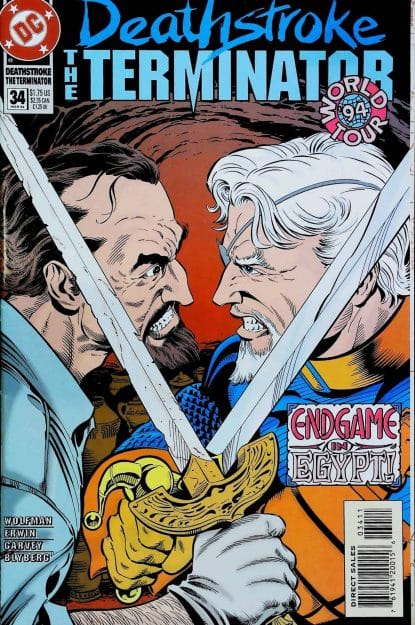 Couverture de DEATHSTROKE THE TERMINATOR (1991) #34 - par Steve Erwin - lecubeacomics.com