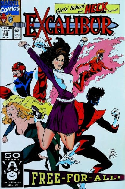 Couverture de EXCALIBUR (1988) #34 - par Steve Lightle - lecubeacomics.com