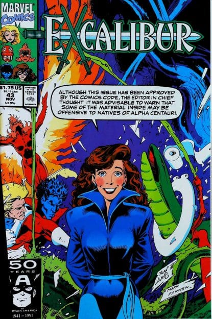 Couverture de EXCALIBUR (1988) #43 - par Alan Davis - lecubeacomics.com