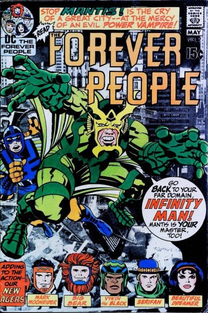 Couverture de FOREVER PEOPLE (1971) #10 - par Jack Kirby - lecubeacomics.com