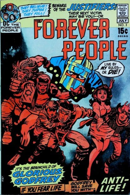 Couverture de FOREVER PEOPLE (1971) #11 - par Jack Kirby - lecubeacomics.com