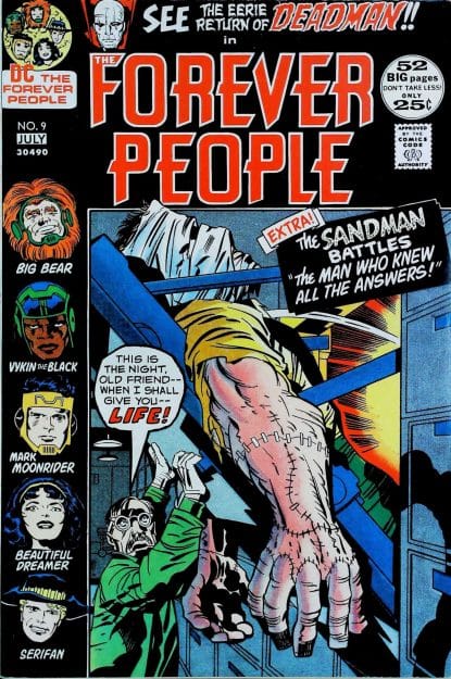 Couverture de FOREVER PEOPLE (1971) #7 - par Jack Kirby - lecubeacomics.com