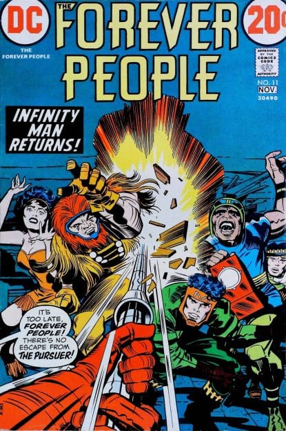 Couverture de FOREVER PEOPLE (1971) #9 - par Jack Kirby - lecubeacomics.com
