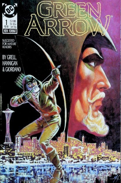 Couverture de GREEN ARROW (1988) #1 - par John Costanza - lecubeacomics.com