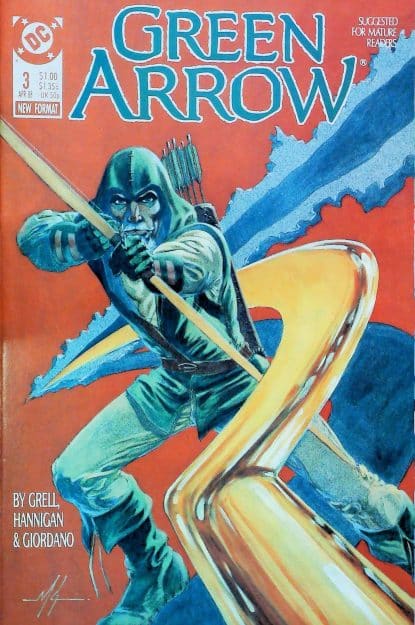 Couverture de GREEN ARROW (1988) #3 - par John Costanza - lecubeacomics.com