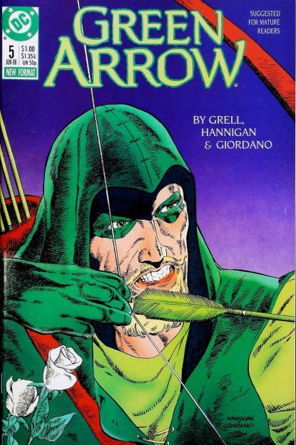 Couverture de GREEN ARROW (1988) #5 - par John Costanza - lecubeacomics.com
