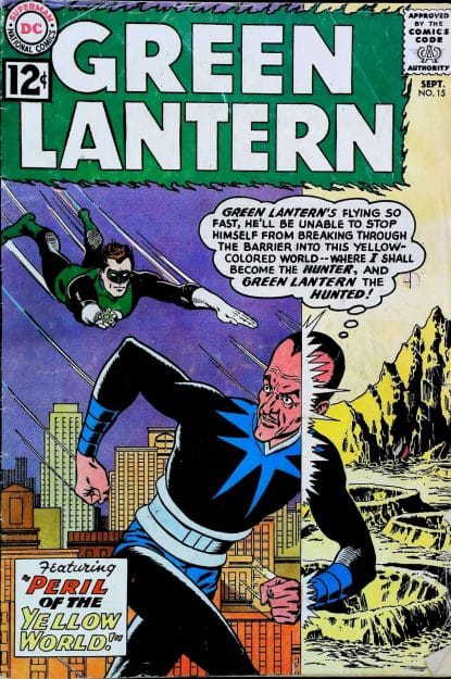 Couverture de GREEN LANTERN (1960) #15 - par Gil Kane - lecubeacomics.com