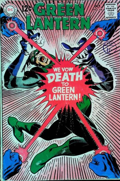 Couverture de GREEN LANTERN (1960) #64 - par Mike Sekowsky - lecubeacomics.com