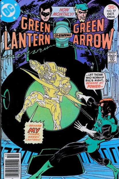Couverture de GREEN LANTERN (1960) #97 - par Mike Grell - lecubeacomics.com