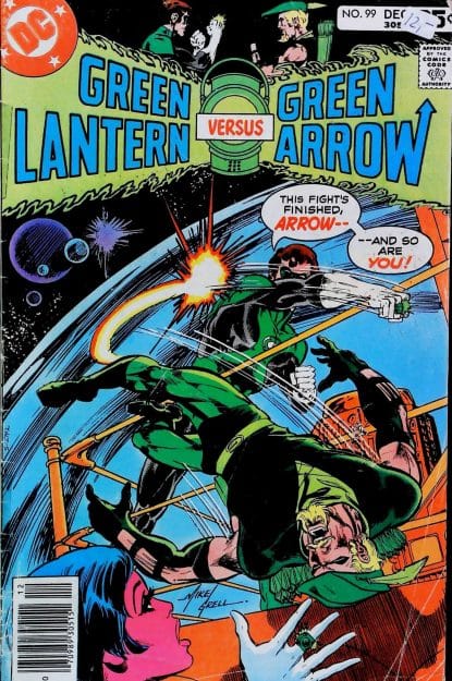 Couverture de GREEN LANTERN (1960) #99 - par Mike Grell - lecubeacomics.com