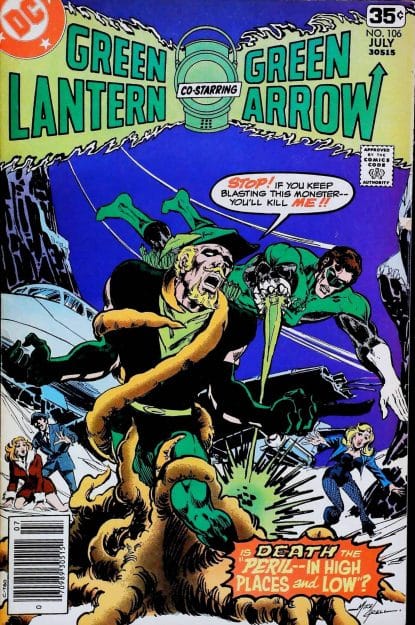 Couverture de GREEN LANTERN (1960) #106 - par Mike Grell - lecubeacomics.com