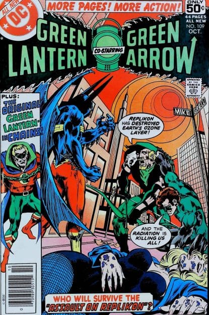 Couverture de GREEN LANTERN (1960) #108 - par Mike Grell - lecubeacomics.com