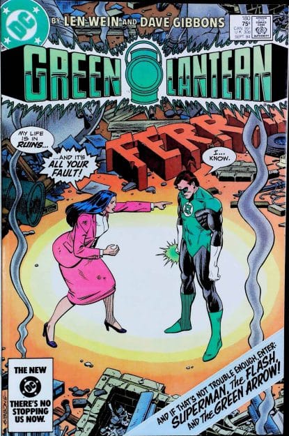 Couverture de GREEN LANTERN (1960) #180 - par Dave Gibbons - lecubeacomics.com