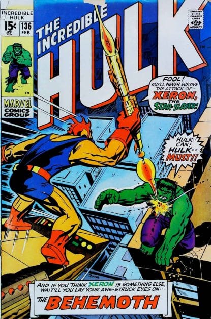 Couverture de INCREDIBLE HULK (1962) #136 - par Herb Trimpe - lecubeacomics.com