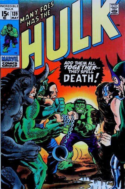 Couverture de INCREDIBLE HULK (1962) #139 - par Herb Trimpe - lecubeacomics.com