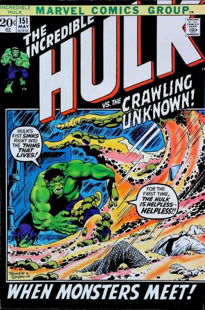 Couverture de INCREDIBLE HULK (1962) #151 - par Herb Trimpe - lecubeacomics.com