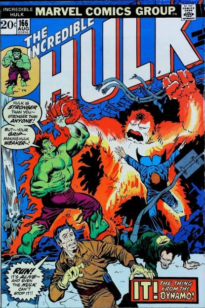 Couverture de INCREDIBLE HULK (1962) #166 - par Herb Trimpe - lecubeacomics.com
