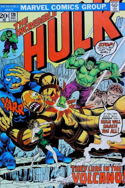 Couverture de INCREDIBLE HULK (1962) #170 - par Herb Trimpe - lecubeacomics.com
