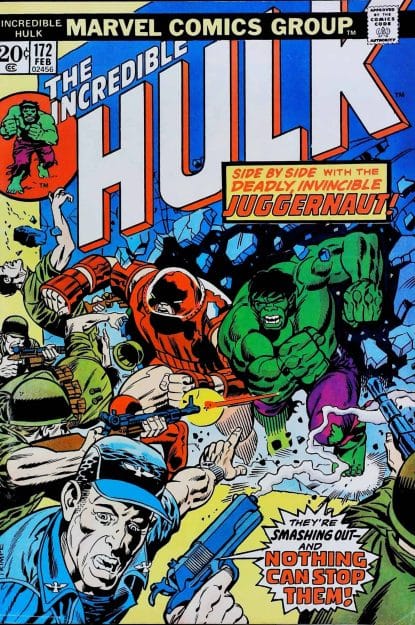 Couverture de INCREDIBLE HULK (1962) #172 - par Herb Trimpe - lecubeacomics.com