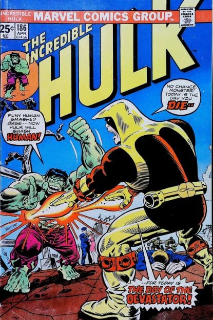 Couverture de INCREDIBLE HULK (1962) #186 - par Herb Trimpe - lecubeacomics.com