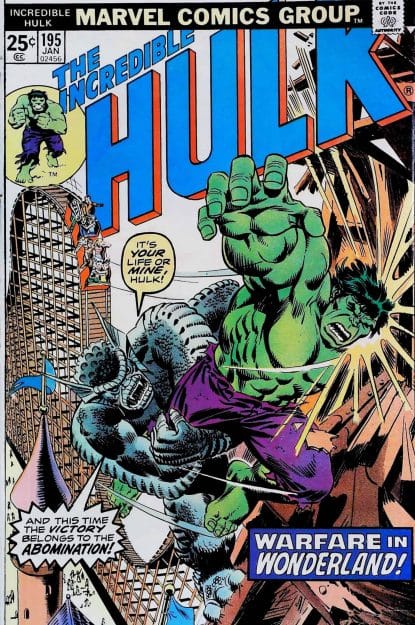 Couverture de INCREDIBLE HULK (1962) #195 - par Ed Hannigan - lecubeacomics.com