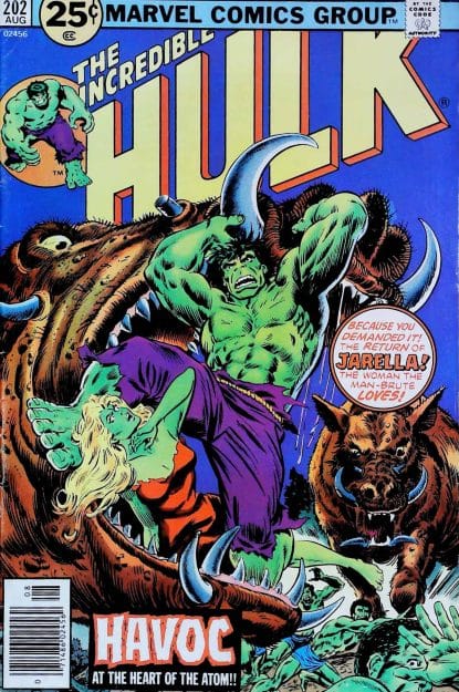 Couverture de INCREDIBLE HULK (1962) #202 - par John Buscema - lecubeacomics.com