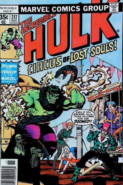 Couverture de INCREDIBLE HULK (1962) #217 - par Jim Starlin - lecubeacomics.com