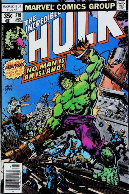 Couverture de INCREDIBLE HULK (1962) #219 - par Ernie Chan - lecubeacomics.com