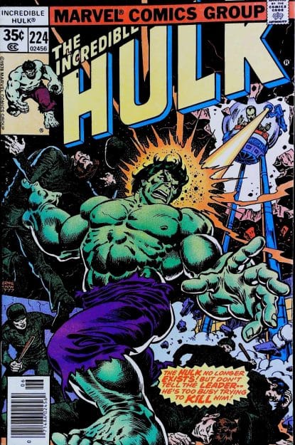 Couverture de INCREDIBLE HULK (1962) #224 - par Ernie Chan - lecubeacomics.com