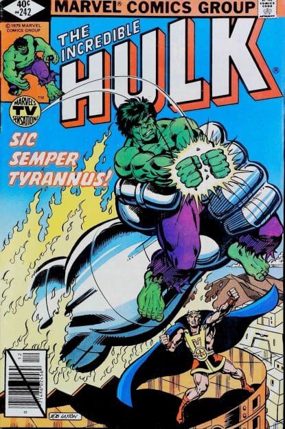 Couverture de INCREDIBLE HULK (1962) #242 - par Bob Layton - lecubeacomics.com