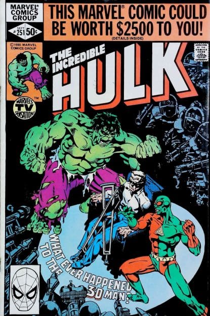 Couverture de INCREDIBLE HULK (1962) #251 - par Michael Golden - lecubeacomics.com