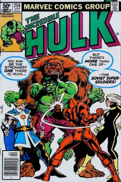 Couverture de INCREDIBLE HULK (1962) #258 - par Frank Miller - lecubeacomics.com