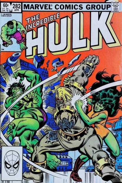 Couverture de INCREDIBLE HULK (1962) #282 - par Al Milgrom - lecubeacomics.com