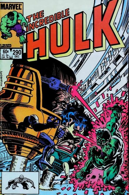 Couverture de INCREDIBLE HULK (1962) #290 - par Al Milgrom - lecubeacomics.com