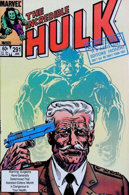 Couverture de INCREDIBLE HULK (1962) #291 - par Al Milgrom - lecubeacomics.com