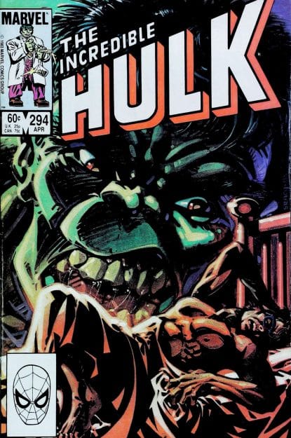 Couverture de INCREDIBLE HULK (1962) #294 - par Ken Steacy - lecubeacomics.com