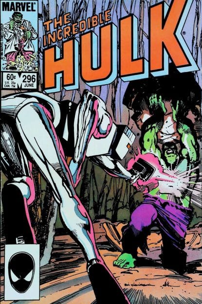 Couverture de INCREDIBLE HULK (1962) #296 - par Bill Sienkiewicz - lecubeacomics.com