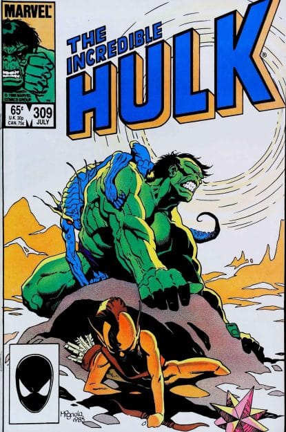 Couverture de INCREDIBLE HULK (1962) #309 - par Mike Mignola - lecubeacomics.com