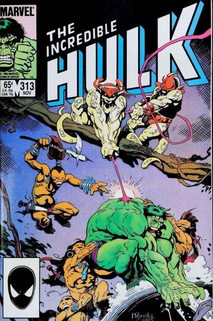 Couverture de INCREDIBLE HULK (1962) #313 - par Mike Mignola - lecubeacomics.com