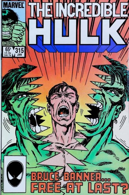Couverture de INCREDIBLE HULK (1962) #315 - par John Byrne - lecubeacomics.com