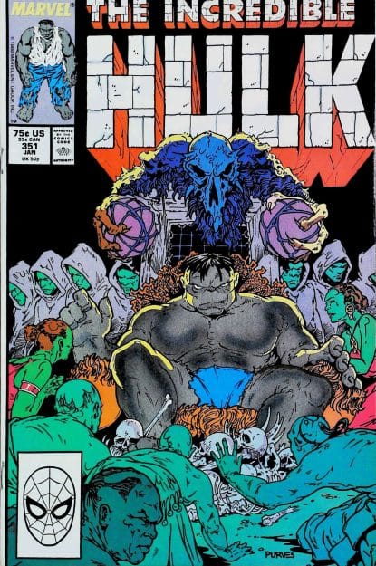 Couverture de INCREDIBLE HULK (1962) #351 - par Jeff Purves - lecubeacomics.com