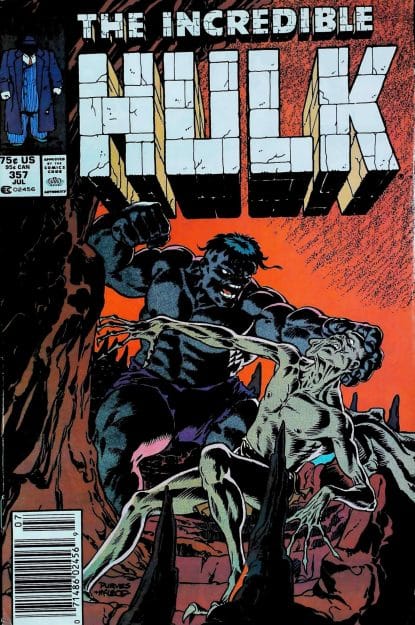 Couverture de INCREDIBLE HULK (1962) #357 - par Jeff Purves - lecubeacomics.com