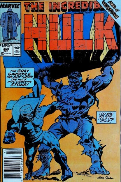 Couverture de INCREDIBLE HULK (1962) #363 - par Gene Colan - lecubeacomics.com