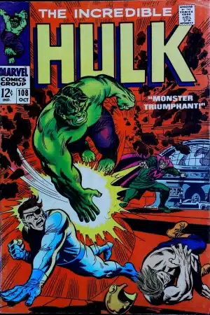 Couverture de INCREDIBLE HULK (1962) #108 - par Marie Severin - lecubeacomics.com
